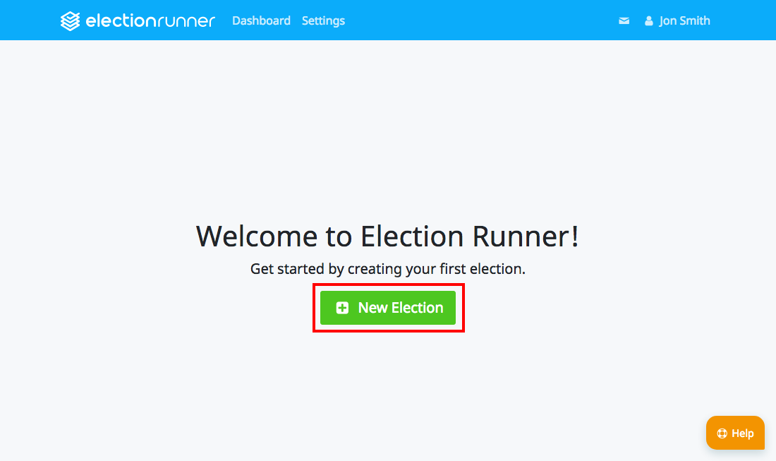 Account Dashboard with no elections